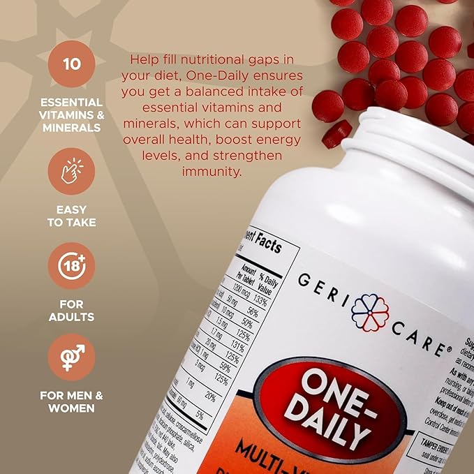 GeriCare Multivitamin Supplement Tablets (Bottle of 1000)