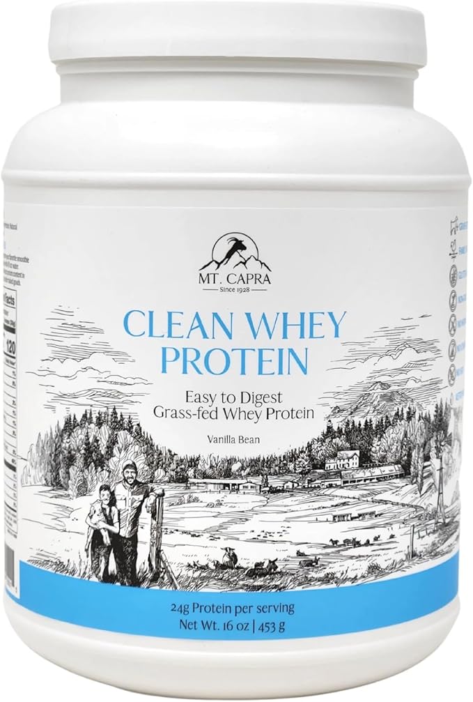 Mt. Capra Clean Whey Protein (Vanilla Bean) and Pacific Northwest BerryWhey