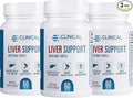 Clinical Effects: Liver Support - Natural Milk Thistle and Zinc Supplement - 3 Pack - Helps Detox and Cleanse The Liver - Supports Liver Function and Digestive Health - Made in The USA
