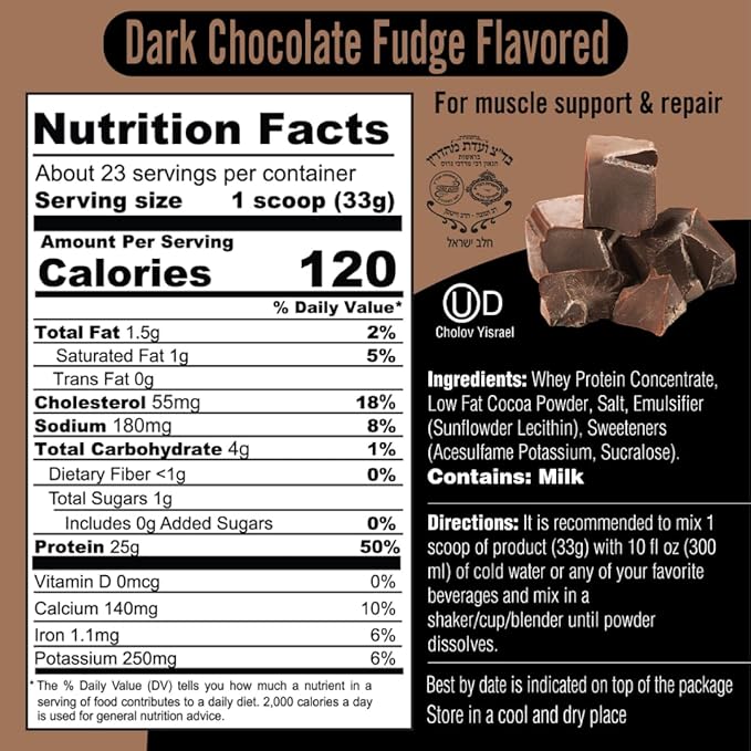 Dark Chocolate Fudge + Wild Strawberry Whey Protein Powder Bundle - Gluten-Free 24g &amp 25g Protein