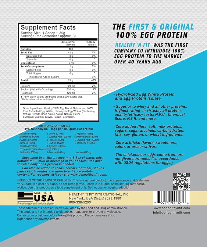 Healthy'N Fit Nutritionals 100% Egg Protein Vanilla Ice Cream - 2 lbs