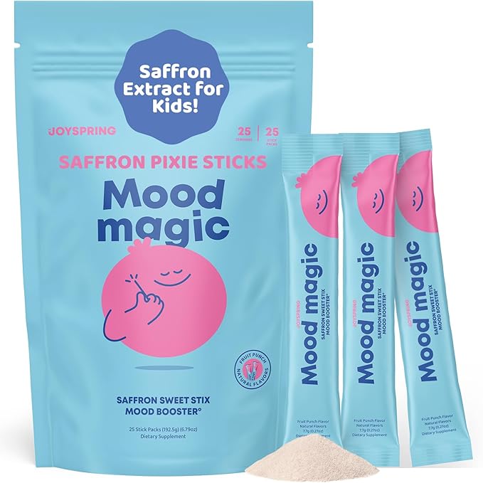 JoySpring Genius Drops Attention and Focus Supplement for Kids and Saffron Supplements for Kids &amp Teens for Enhanced Mood and Focus