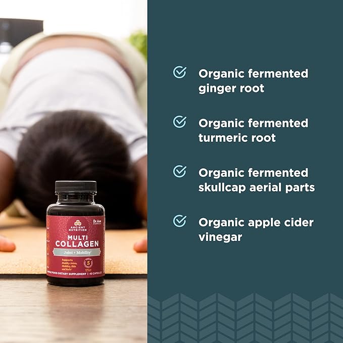Ancient Nutrition Collagen Pills for Joint Support Multi Collagen Capsules 45 Ct Joint + Mobility Supports Joints Skin &amp Nails Exercise Recovery Paleo and Keto Friendly Gluten Free