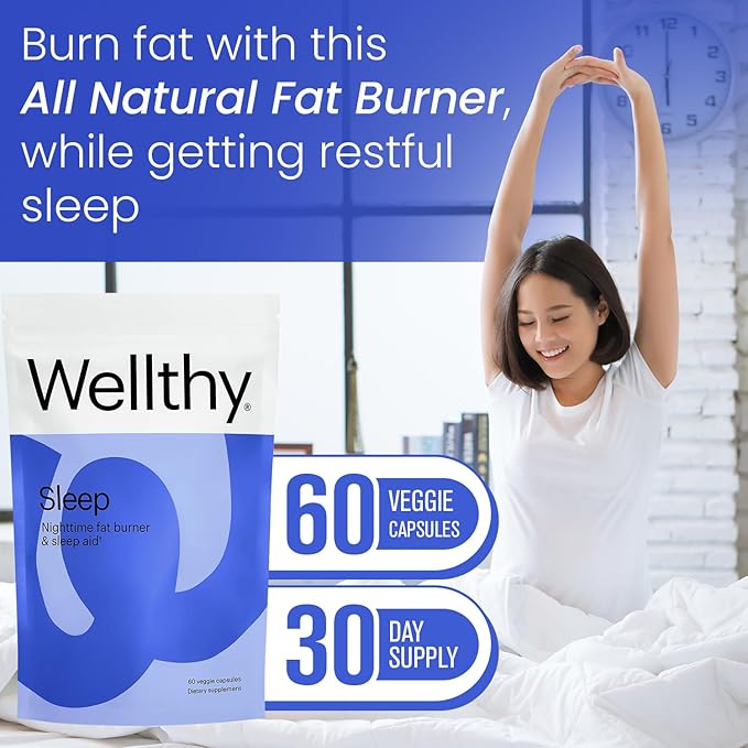 Wellthy Daily Multivitamin &amp Night Time Weight Loss Bundle - Healthy Skin Hair Nails &amp Sleep Support