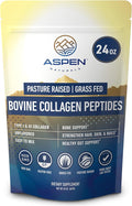Bovine Collagen Peptides Powder 24oz (1.5 lbs) - Unflavored Hydrolyzed Type I &amp III Protein | Grass Fed Pasture Raised | Hair Skin Nails &amp Gut | Easy to Mix | Paleo Friendly Non-GMO Glute