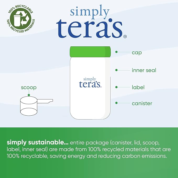 simply tera's organic whey protein powder dark chocolate flavor