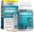 Balance ONE Time Release Probiotic – 15 Billion CFU – 12 Strains Including L. Plantarum – 15x More Survival Than Capsules – Bloating &amp Gas Relief – Gut &amp Digestive Health for Women &amp Men –