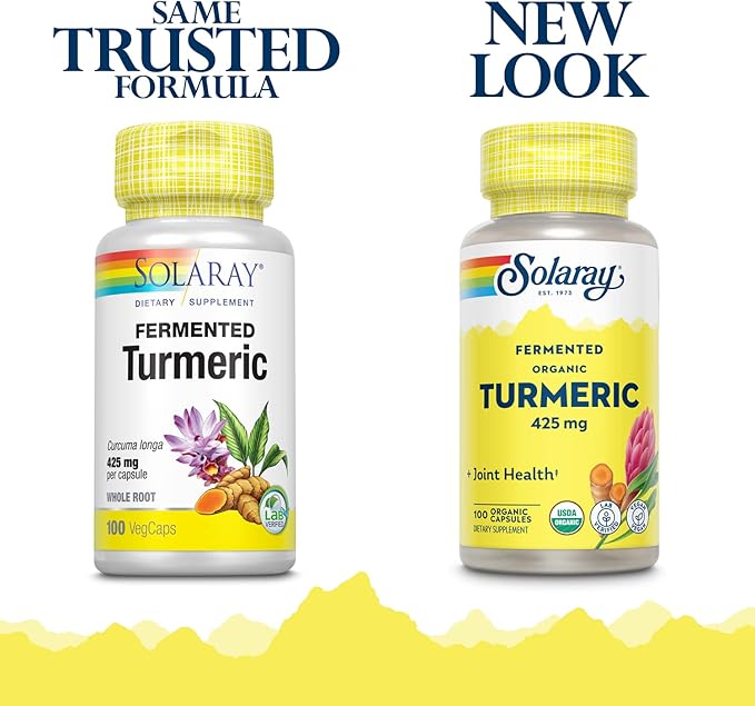 SOLARAY Fermented Turmeric Root 500mg | 100 VegCaps