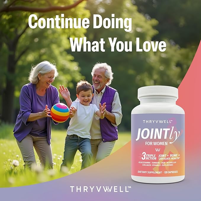 Jointly for WOMEN – All-in-one Joint Bone &amp Cartilage Supplement – Glucosamine Chondroitin MSM Turmeric Boswellia Collagen Vitamin D Calcium Hyaluronic Acid Magnesium &amp Isoflavones – 120 Capsu