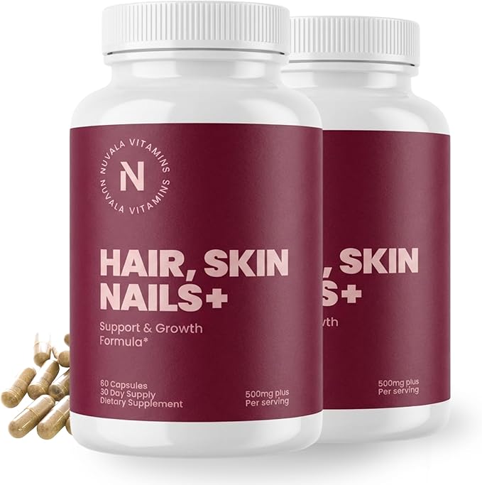 Hair Skin &amp Nails Supplement – Biotin Zinc &amp Vitamin B Complex – Supports Hair Skin &amp Nail Health for Man and Women – 2 Month Supply