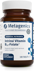 Metagenics Intrinsi Vitamin B12-Folate - with Methylcobalamin L-5-MTHF &amp Intrinsic Factor - Supports Energy Metabolism Nervous System &amp Heart Health - Non-GMO &amp Gluten-Free - 180 Tablets
