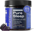Slumber Pure Sleep | Fast Acting Sleep Gummies to Fall Asleep and Stay Asleep | with Lemon Balm L Theanine Tart Cherry Chamomile | Natural Melatonin Free 30 Count