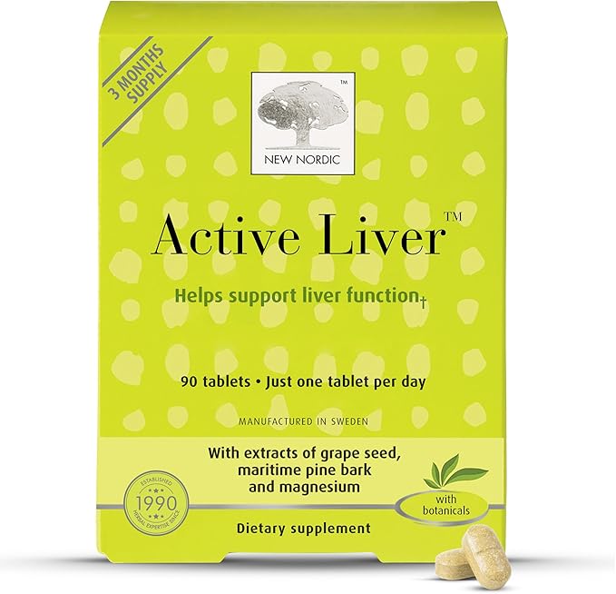 NEW NORDIC Active Liver 90-Day Supply Daily Liver Supplement Milk Thistle Artichoke &amp Turmeric 90 Tablets