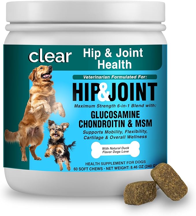 Clear Joint Support &amp Clear Dog Hip &amp Joint Support Value Pack