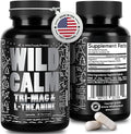 Wild Foods Tri-Mag &amp L-Theanine – Triple Magnesium Complex for Sleep w/L Theanine – Magnesium Glycinate Malate Taurate – 100% Natural – 60 Capsules