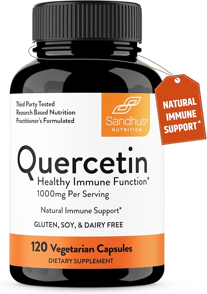 Sandhu's Resveratrol &amp Quercetin Capsules | Supports Immune Digestive &amp Gut Health