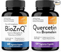 Sandhu's Zinc Supplement with Ionophores with Superior Absorption &amp Quercetin with Bromelain 1000mg Per Serving Bioflavonoids Supplement Complex| Supports Immune &amp Respiratory Health