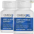 OmegaXL Joint Support Supplement - Natural Muscle Support Green Lipped Mussel Oil Soft Gel Pills Drug-Free 60 Count (2 Pack)