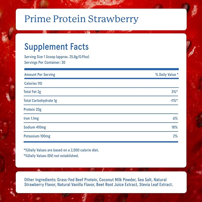 Equip Foods Prime Protein Powder | Clean Grass Fed Beef Protein Powder | Carnivore Protein Isolate | Paleo Keto Friendly | Gluten &amp Dairy Free | Helps Build &amp Repair Tissue | 30 Servings St
