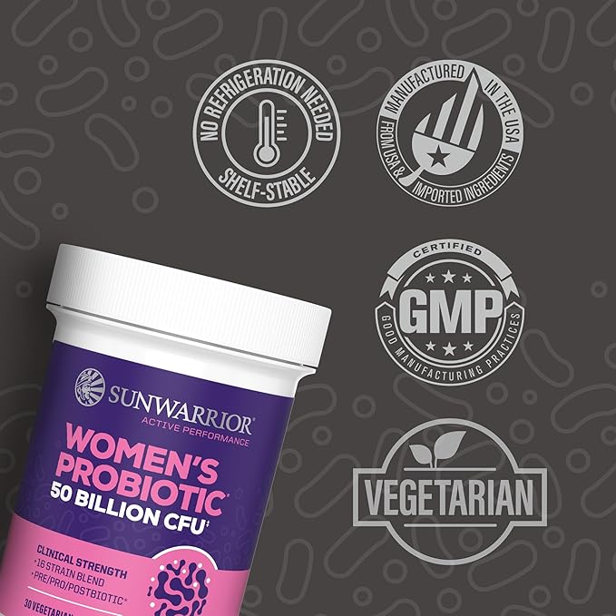 Probiotic for Gut Health 50 Billion CFU Probiotics Supplement Capsules 16 Strains Prebiotics Postbiotics for Women Gut Immune Colon Health Energy Endurance Support Soy-Free Non-GMO 30 Capsule Serving
