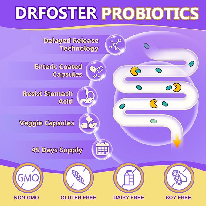 DRFOSTER Urinary Tract Health Vaginal Probiotics for Women &amp Men Digestive Health Gut Health