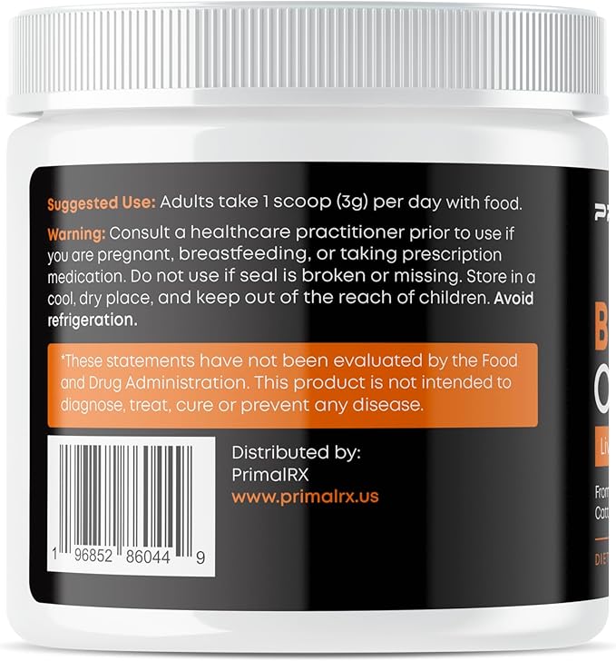 Bovine Organ Powder: GrassFed Beef Organ Complex – Primal Multivitamin for Women &amp Men (B Complex Vitamins Heme Iron Supplements Vitamin A B12 Folate Selenium and Zinc Supplements) – 90g