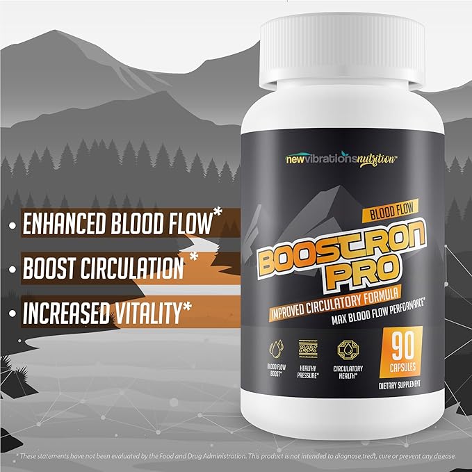 Boostron Pro - Improved Formula - Our Best Blood Flow Booster Supplement - Advanced Blood Flow Care - Our Best Circulation Supplement to Increase Blood Flow Expansion - Vasodilator Nitric Oxide Pills