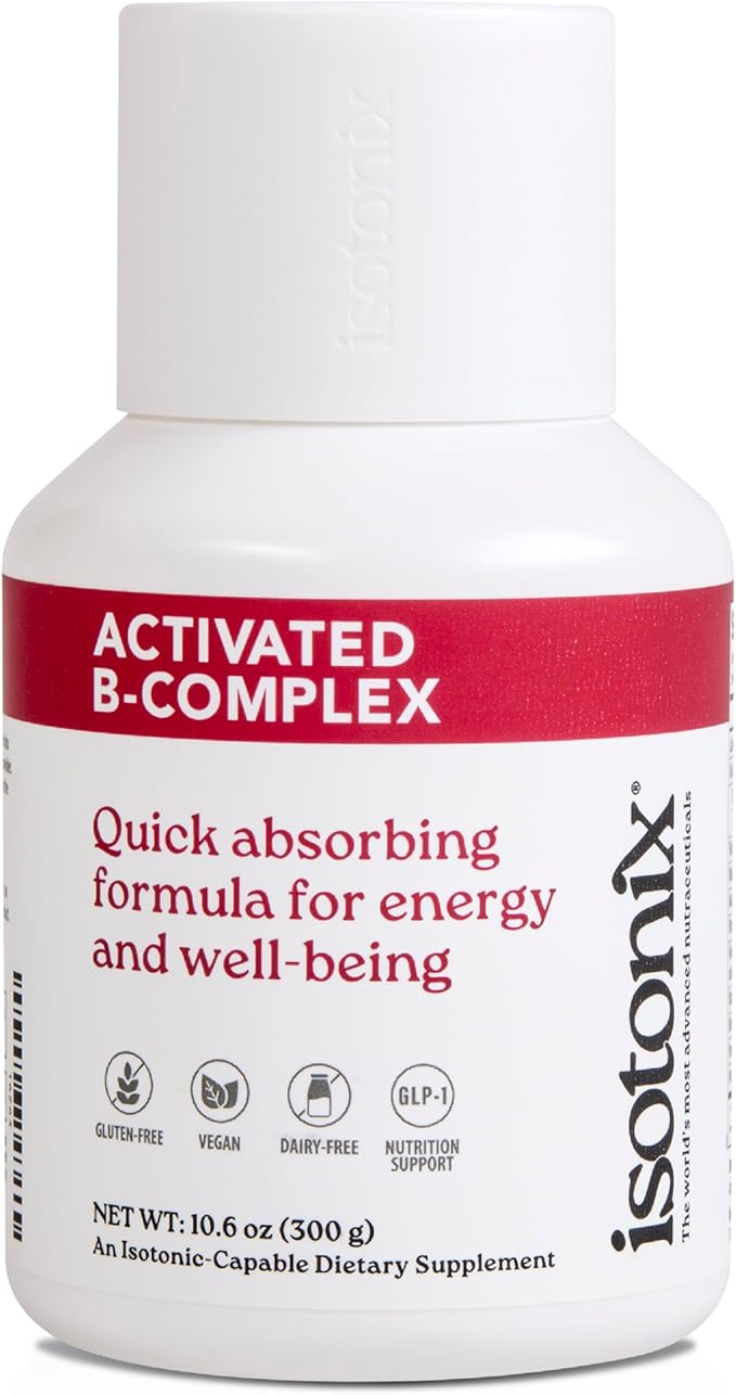 Isotonix Activated B Complex – Vegan B Vitamin Supplement for Energy Stress Relief and Nervous System Health – Isotonic Drinkable Formula – 90 Servings
