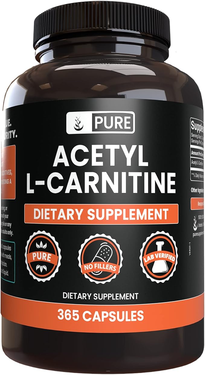 Pure Original Ingredients Acetyl L-Carnitine (365 Capsules) No Magnesium Or Rice Fillers Always Pure Lab Verified