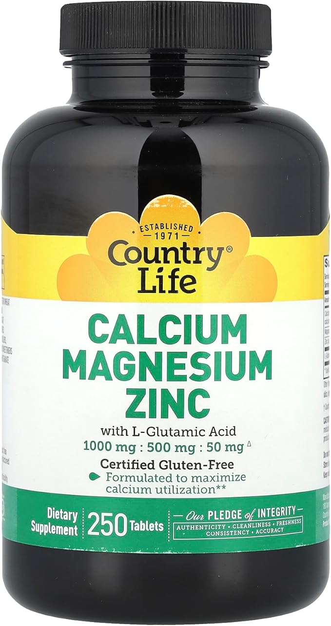 Calcium-Magnesium-Zinc Country Life 250 Tabs