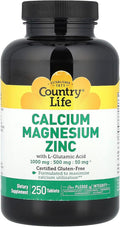 Calcium-Magnesium-Zinc Country Life 250 Tabs