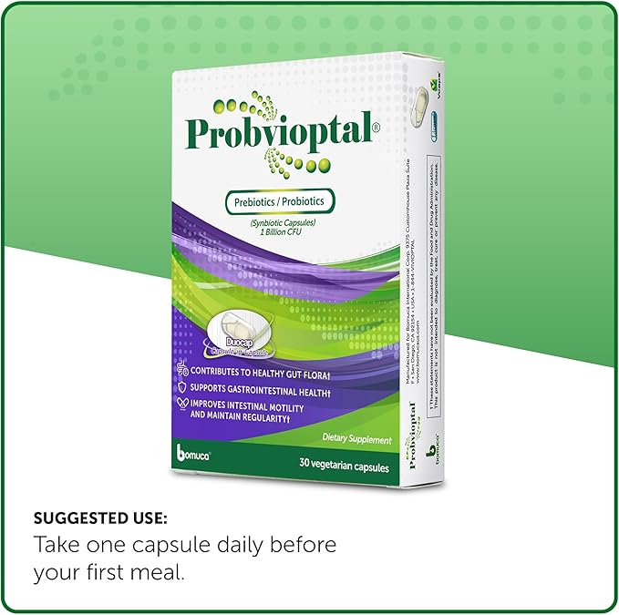 Probvioptal 30 Capsules Probiotics &amp Prebiotics Duocap 1 Billion CFU Gluten Free