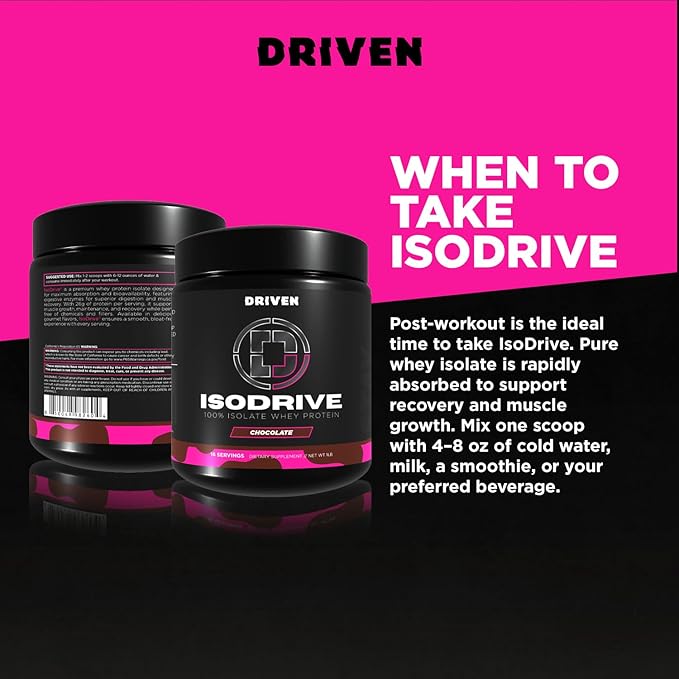 Driven Nutrition ISODRIVE Premium Whey Isolate (1lb Chocolate)