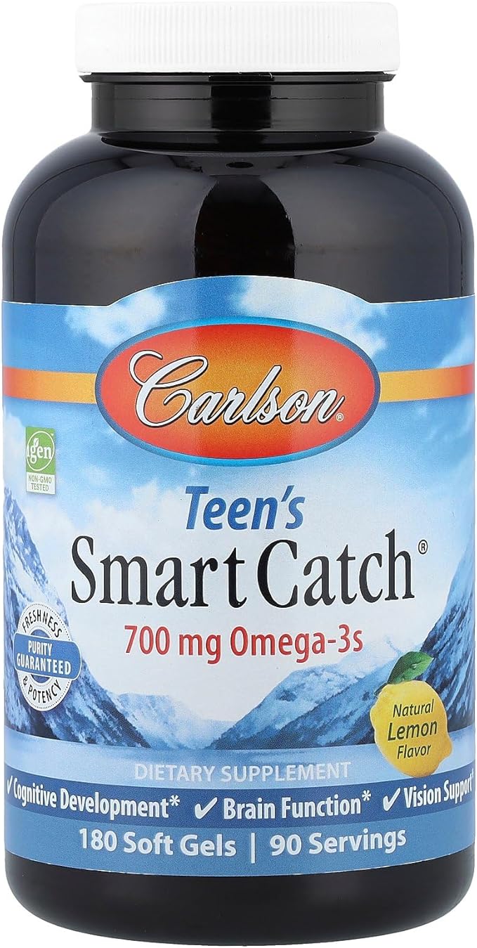 Carlson Teen's Smart Catch® Natural Lemon 180 Soft Gels