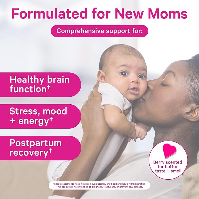 Pink Stork Postnatal Multivitamin + Probiotics with Vegan DHA Ashwagandha Iron Folate B12 - Supports Hormone Balance Postpartum Recovery Gut Health &amp Digestion - Pack of 2