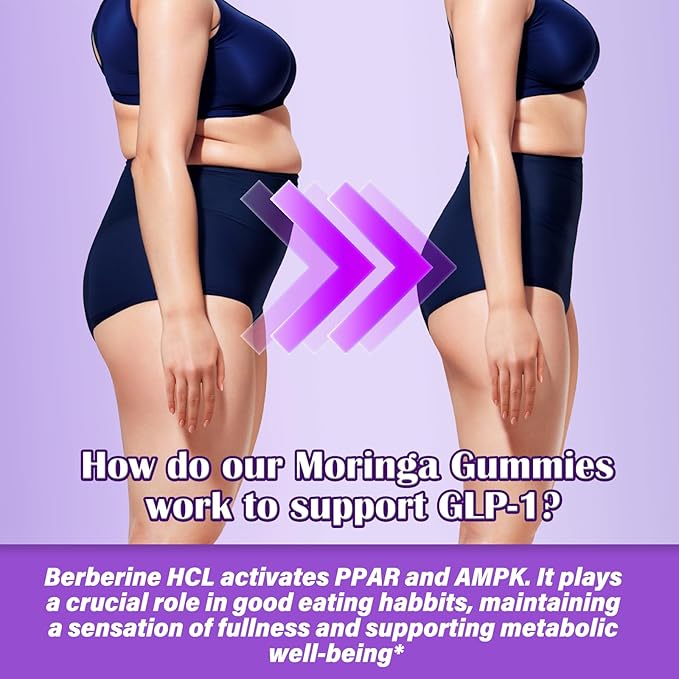 2 Pack Multi Collagen Peptides Gummies + Moringa Gummies Vegan Non GMO Sugar Free