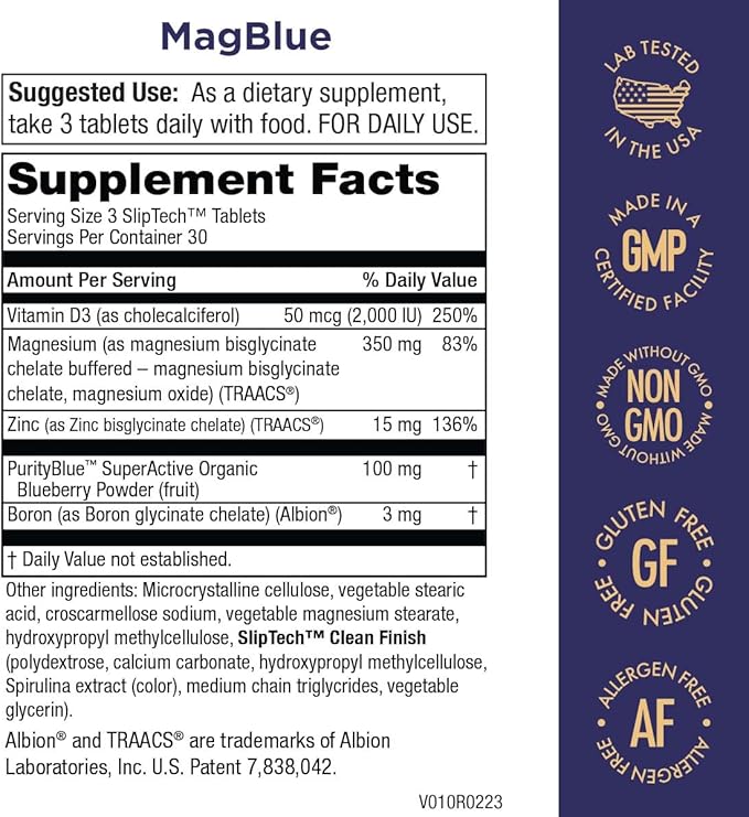 Purity Products Bundle - MagBlue + Men's Perfect Multi - MagBlue (Magnesium Bisglycinate Chelate Buffered + Vitamin D3 +More) - Men's Perfect Multivitamin - Supports Healthy Vitality Energy + More