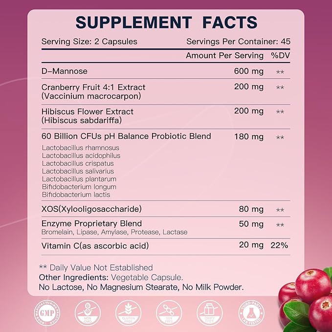 DRFOSTER Urinary Tract Health Vaginal Probiotics for Women &amp Men Digestive Health Gut Health