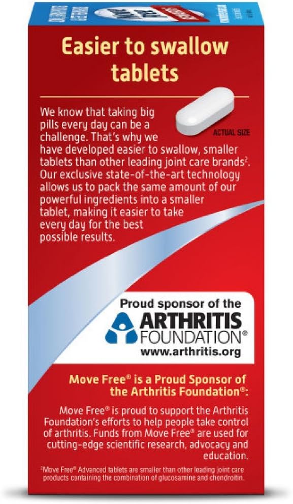 Move Free Advanced 80 Tablets - Joint Health Supplement with Glucosamine and Chondroitin (Pack of 12)
