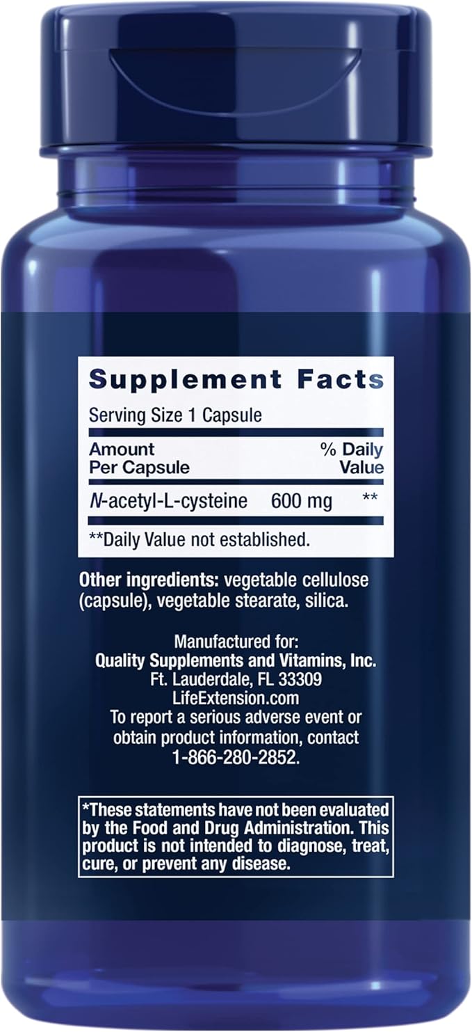 Life Extension Curcumin Elite Turmeric Extract &amp N-Acetyl-L-Cysteine (NAC) Immune Respiratory Liver Health NAC 600 mg Potent antioxidant Support Free-radicals Easy to Absorb 60 Capsules