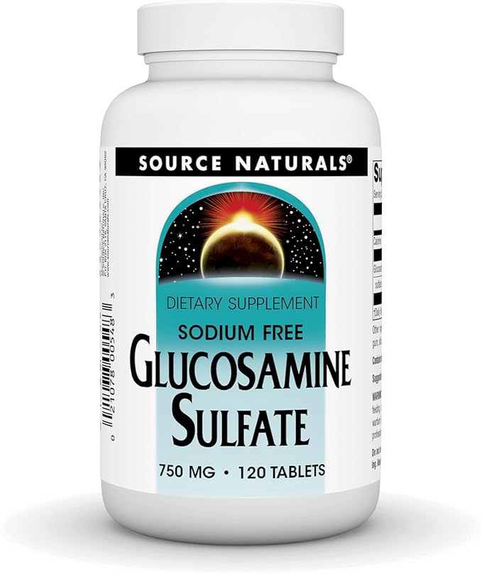 Source Naturals Glucosamine Sulfate Sodium-Free 750 mg for Joint Support - 120 Tablets