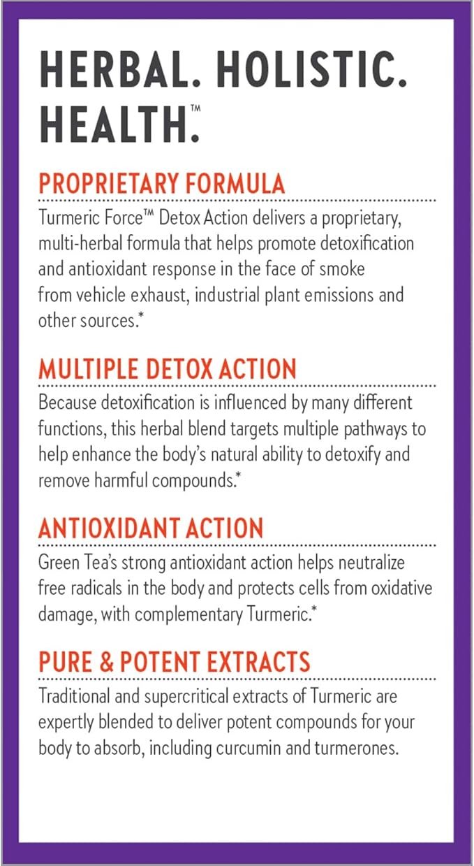New Chapter Turmeric Supplement + Daily Detox Turmeric Force Detox Action with Green Tea + Ginger + NO Black Pepper Needed + NonGMO Ingredients Vegetarian Capsule 60 Count
