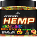 Hemp Gummies Sleep Peach Ring Gummy Bears-Natural Hempseed Oil for Peace and Calm-Fresh Peach Hemp Candy Edibles-Natural Omega-Made in USA