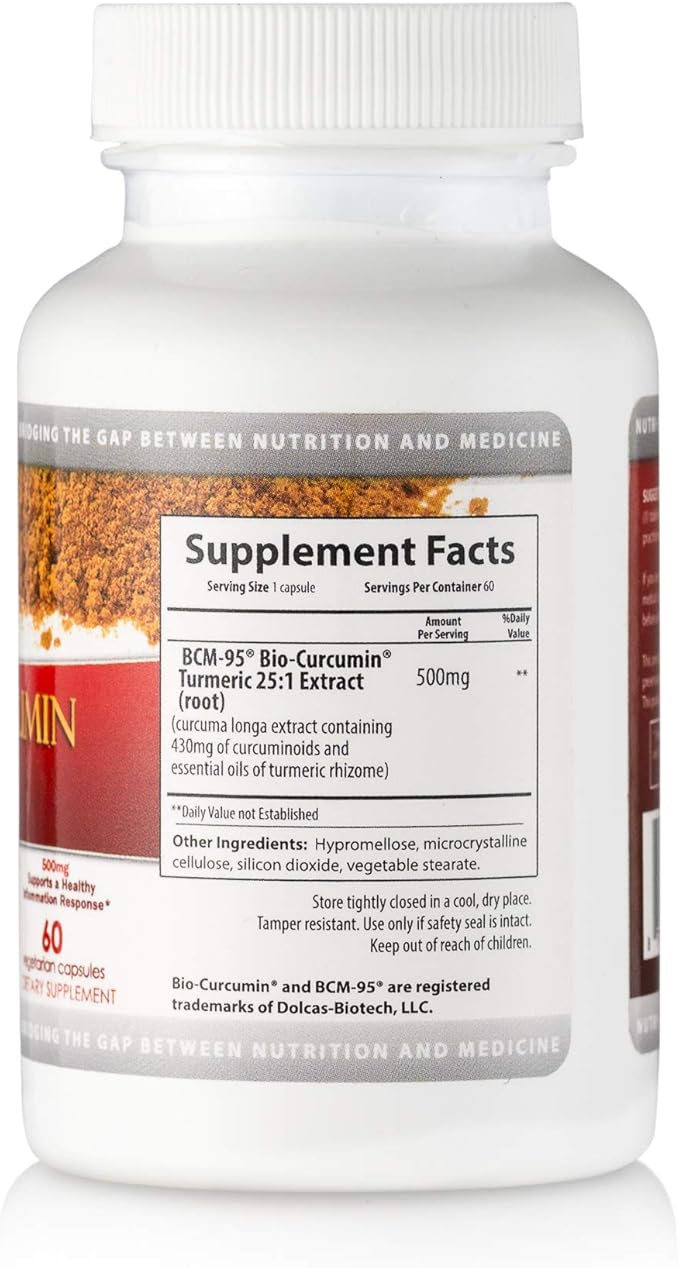 BCM - 95 Turmeric- Curcumin 60 Vegetable Capsules - Certified Kosher