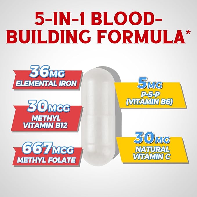 Iron Complex Supplement 60 Capsules &amp Akkermansia Muciniphila Probiotic 1 Billion TFU 30 Capsules