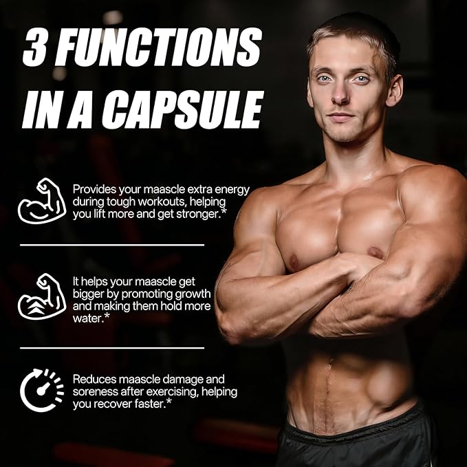 Creatine Monohydrate Tablets | 3.6g Creatine per Serving (3 Tablets) | Gentle Whey Protein Powder | Easy to Digest | 30g Protein Supports Strength Endurance | Smooth Mixing Non-GMO