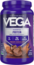 Vega Original Essential Protein - 25g Plant-Based Protein Creamy Chocolate 20 Servings Vegan Non-GMO Drink Mix Smoothie &amp Shake Ready Gluten Free Dairy Free 32.5oz (Packaging May Vary)
