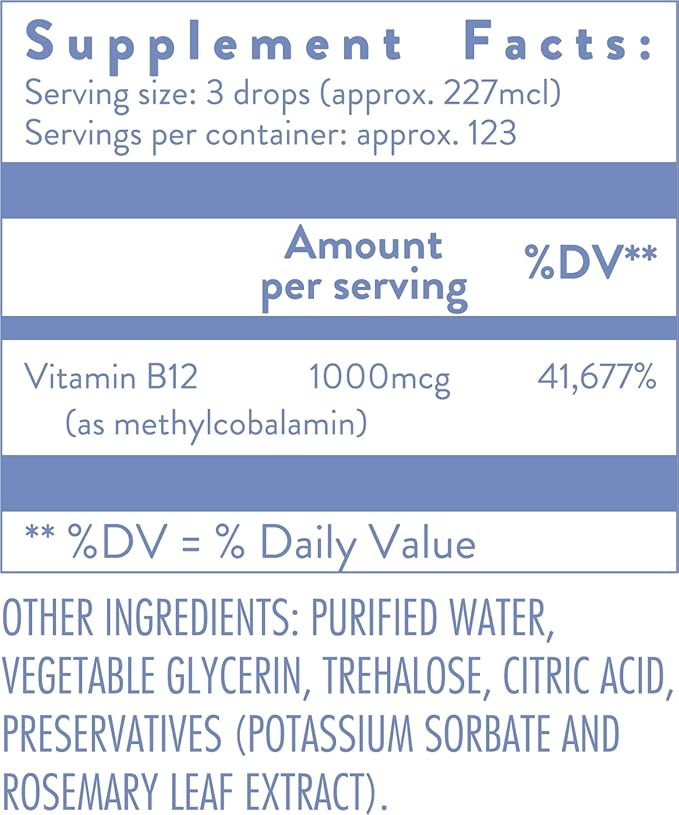 Holistic Health Methyl B12 MegaDrops™ 28ML (.95 FL oz)