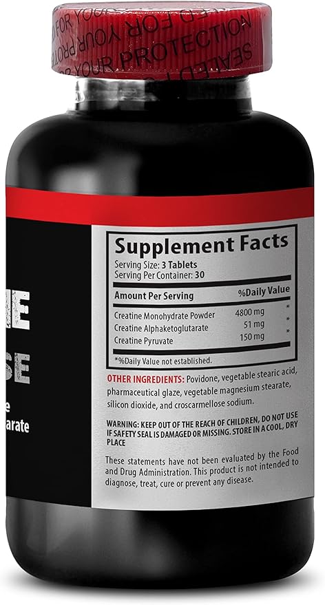 Bodybuilding Supplements for Men - CREATINE TRI-Phase - CREATINE 3X - creatine monohydrate Pills for Muscle gain - creatine unflavored - creatine hcl Pills - Muscle Recovery Supplements 1 Bot 90 Tabs