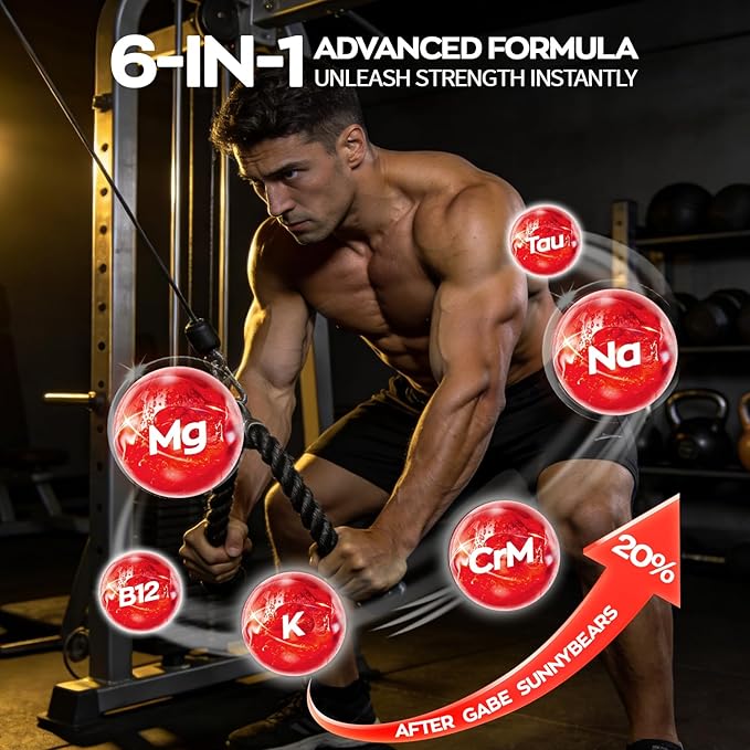 Creatine Gummies NSF Certified 5g Creatine Monohydrate per Serving with Taurine &amp B12 Raspberry Flavor 160 Count for Men &amp Women